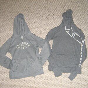 hollister hoodie and a+f hoodie shirt